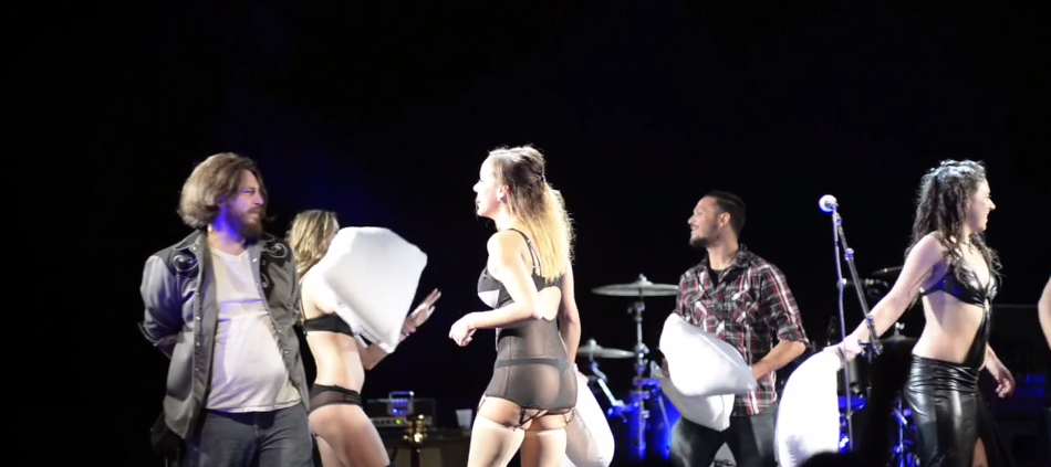 Adam & Eve Host a Naughty Pillow Fight