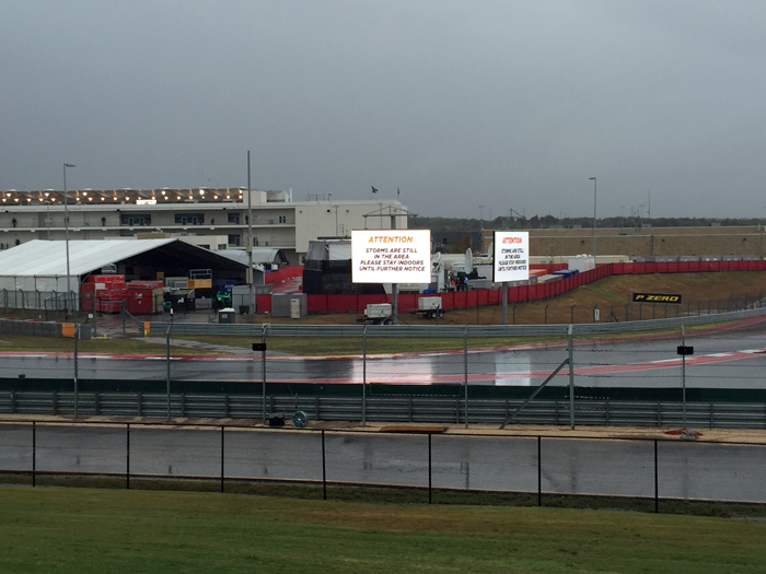 Circuit of the Americas Rainy Race Track