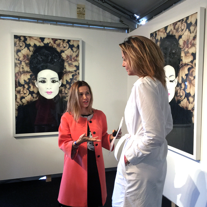 Pop Austin's Lana Carlson with artist Micky Hoogendijk