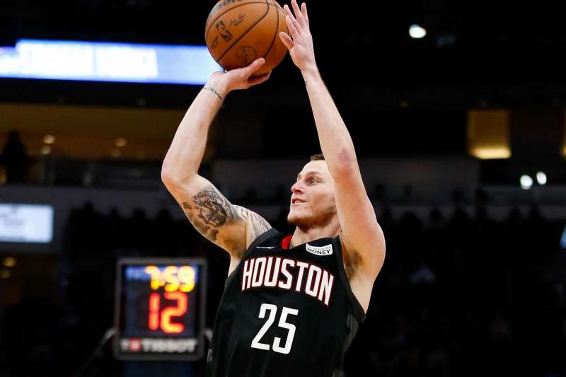 Garrison Mathews has made 16 of 31 3-point attempts during the Rockets’ four-game winning streak.